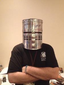 George R.R. Martin signed this helmet. And so did I. Perks of being an author!