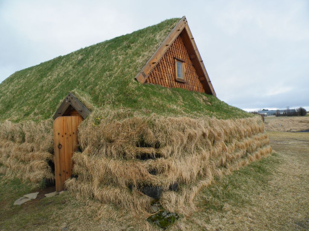 A replica of an ancient church on the grounds of Skaholt Cathedral.