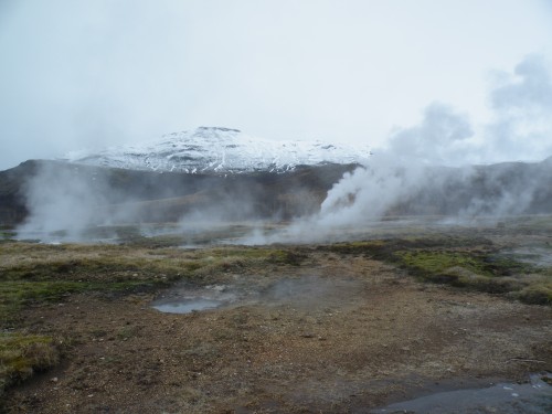 Geothermal activity near the aptly named Geysir.