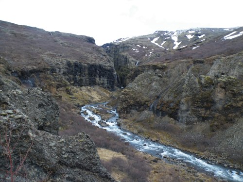 After a 45-minute hike, we arrived at Glymur Falls. Couldn't get too much closer, but it was very pretty.